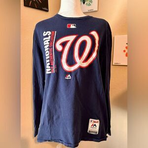 Washington Nationals Navy Long Sleeve Tee